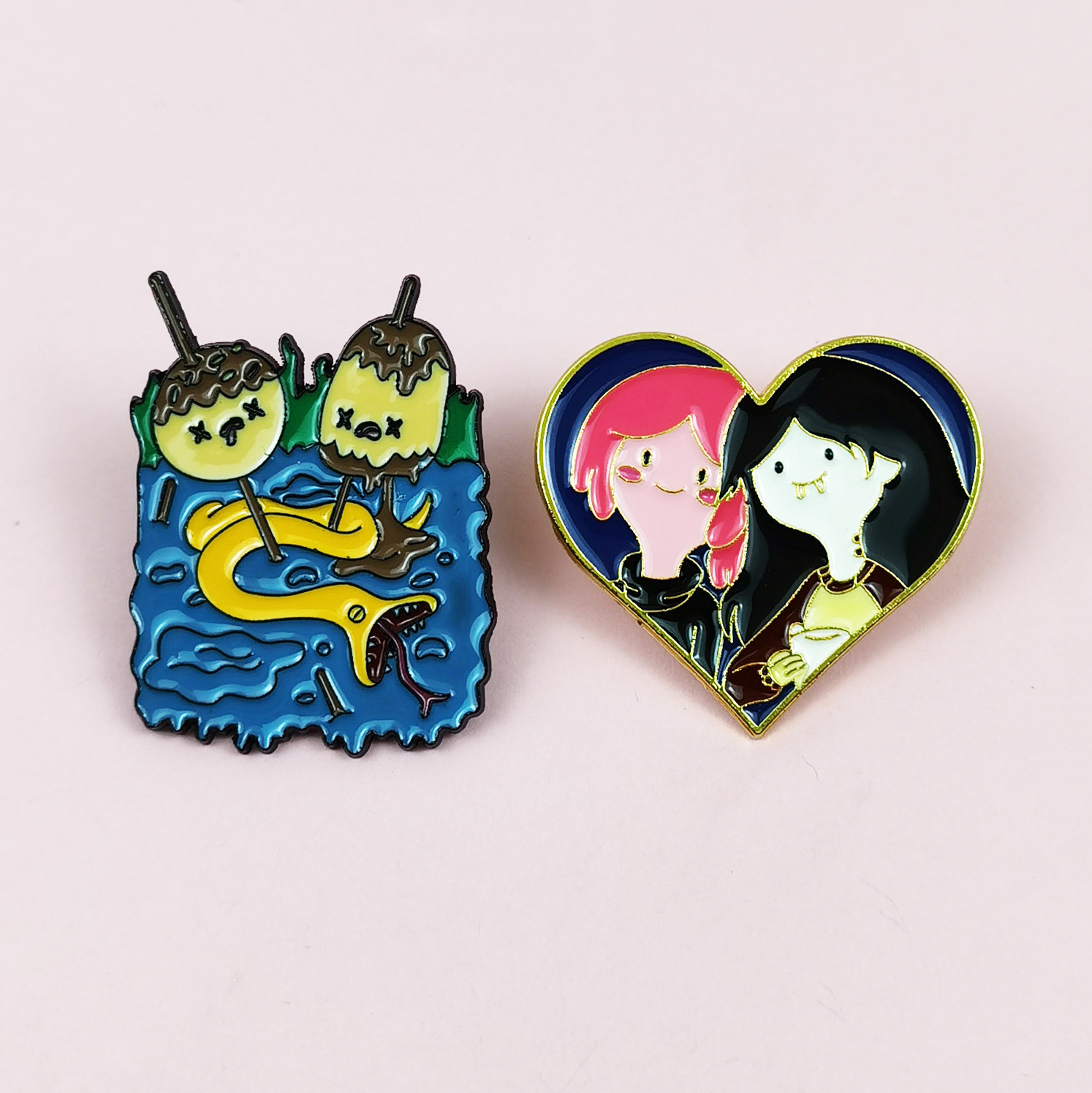Broche de aleación con diseño de niña vampiro de dibujos animados, creativo, peculiar, en forma de serpiente, lindo y versátil, accesorio para bolsos, transfronterizo