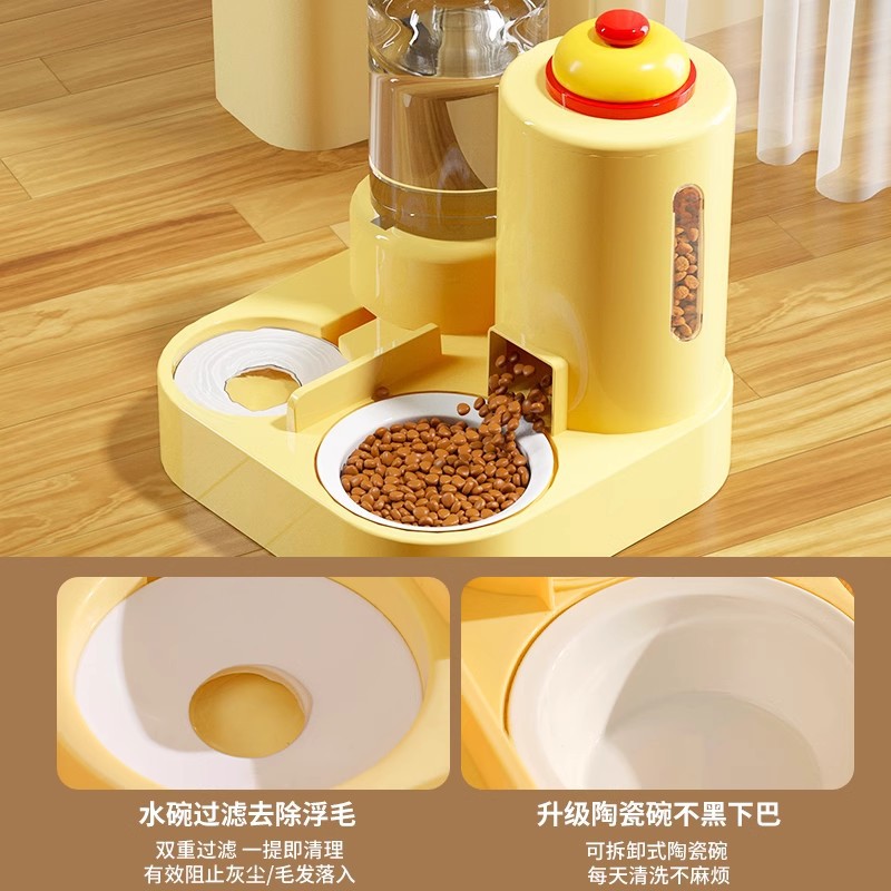 Tazón para gatos Tazón para perros Tazón para gatos Comida para gatos Alimentador automático Dispensador de agua Una pieza Cerámica para perros Bebida de agua Tazón doble