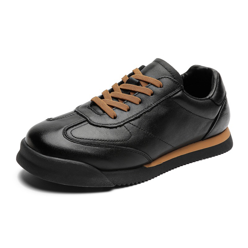[Cuero de vaca de cabeza] Nuevos zapatos de cuero genuino de moda de Dexun Agan transpirables deportivos casuales