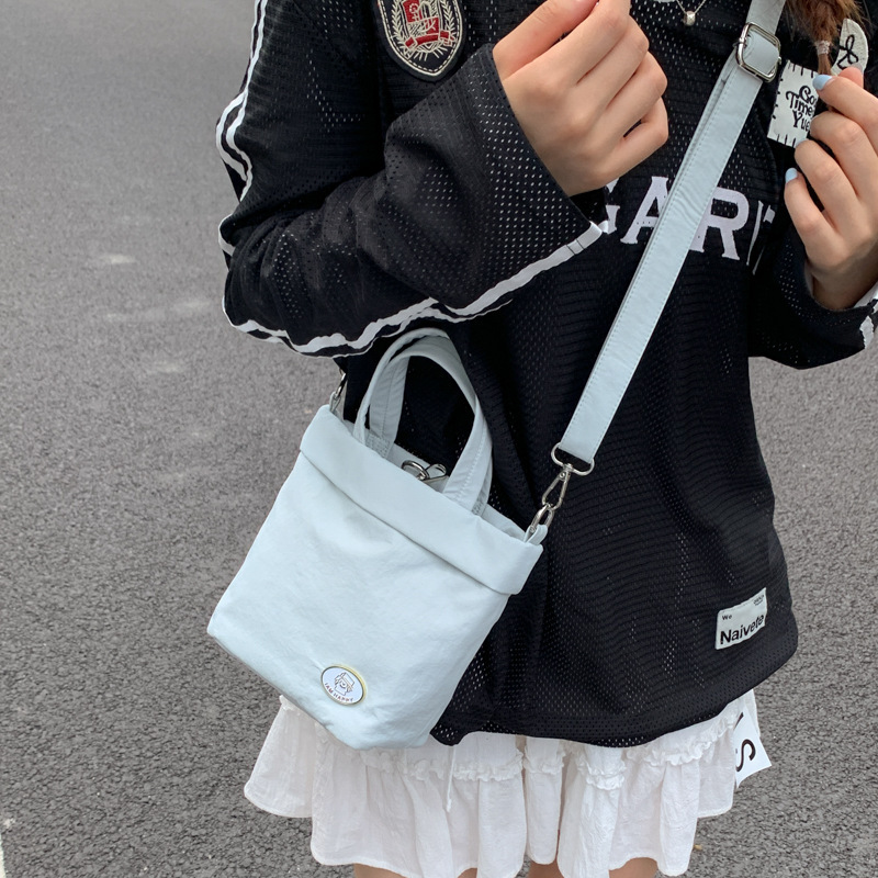 简约ins风手拎小包包女2025新款时尚水桶包休闲单肩斜挎包|undefined