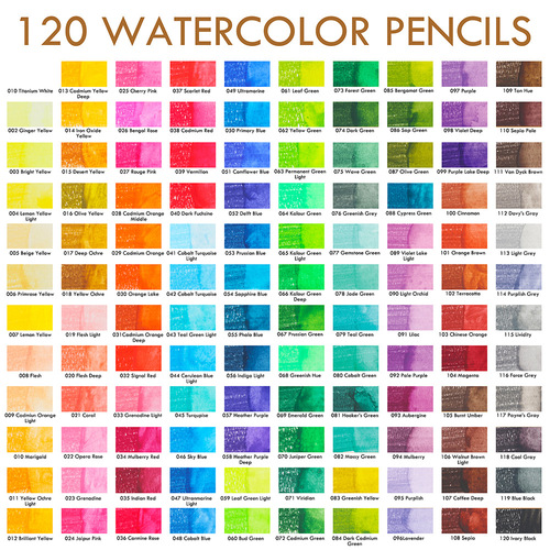 Cross-border 72 colors 120 colors water-soluble colored pencils art brushes colored lead painting set wholesale