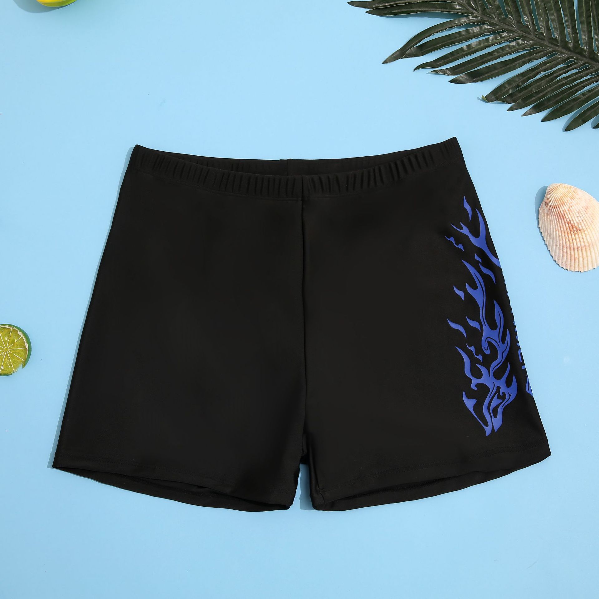 Men's Swim Trunks Wholesale Flat-bottom Quick-dry Three-piece Swim Trunks Swimwear for Men Hot Spring Professional Swim Gear Set