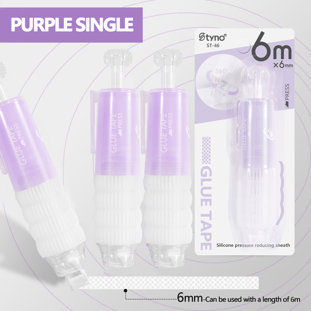 Alto valor de la cara de pulsar el punto de movimiento dispensador de pegamento para estudiantes pegados pegamento de doble cara cuentas de mano di dispensador de lápiz de pegamento cinta de punto al por mayor