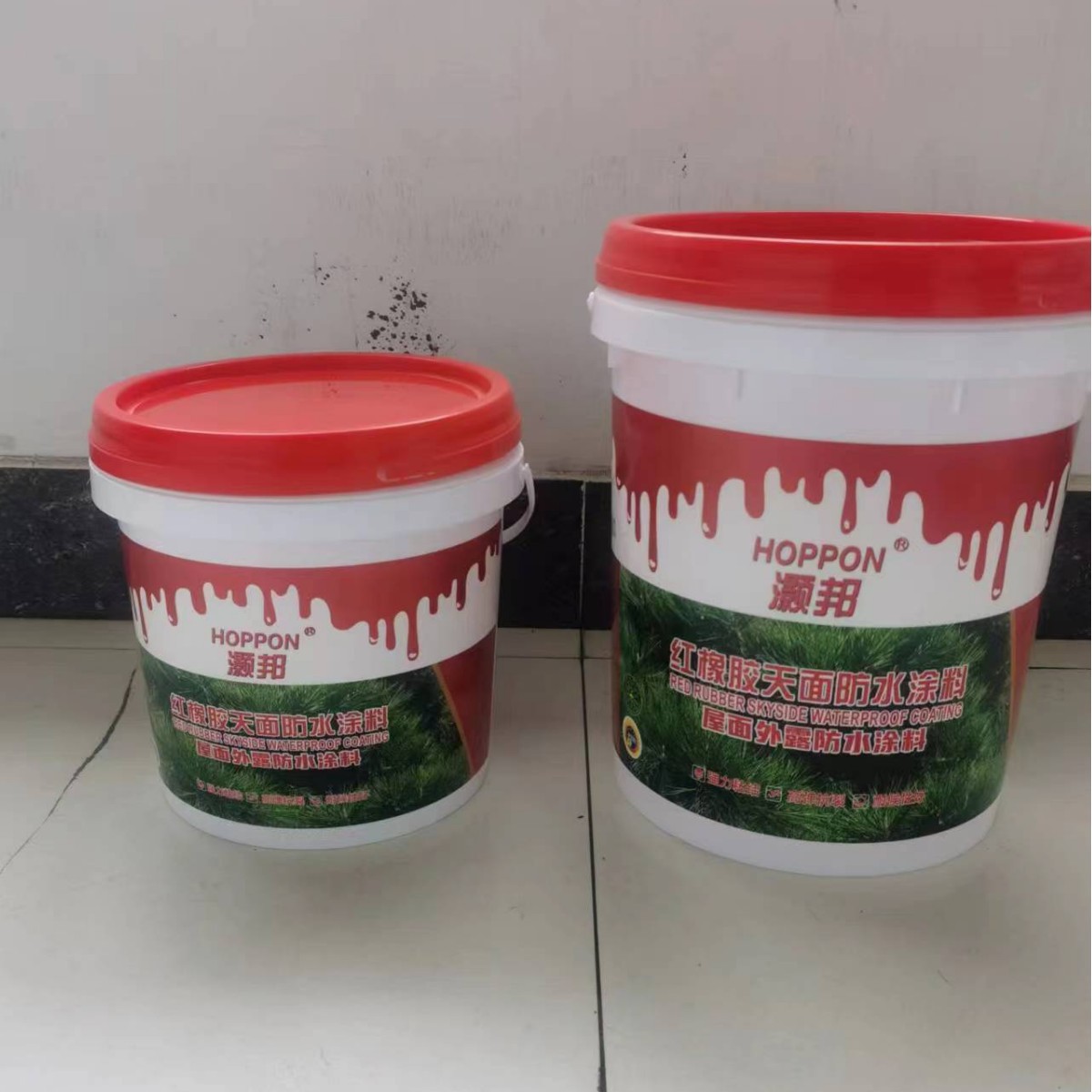红橡胶天面防水涂料 外露型高弹抗裂耐高温暴晒抗寒