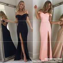 Hot Women’s Off Shoulder Dresses Casual Long Maxi Evening P