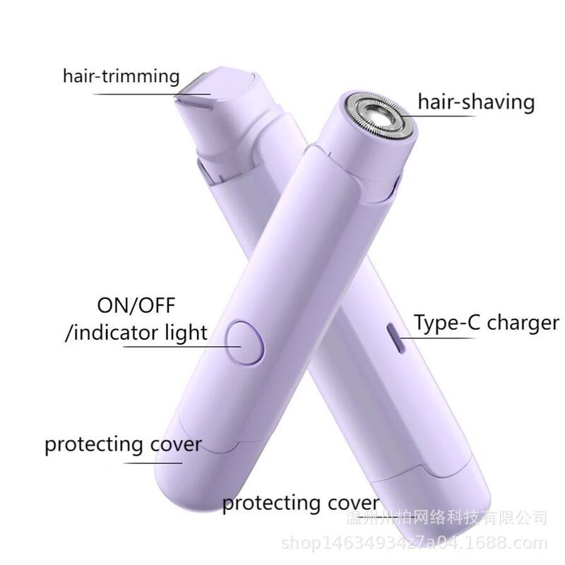 クロスボーダー2 in 1ダブルヘッド毛剃り女性プライベートダブルヘッド充電便利な毛剃り|undefined
