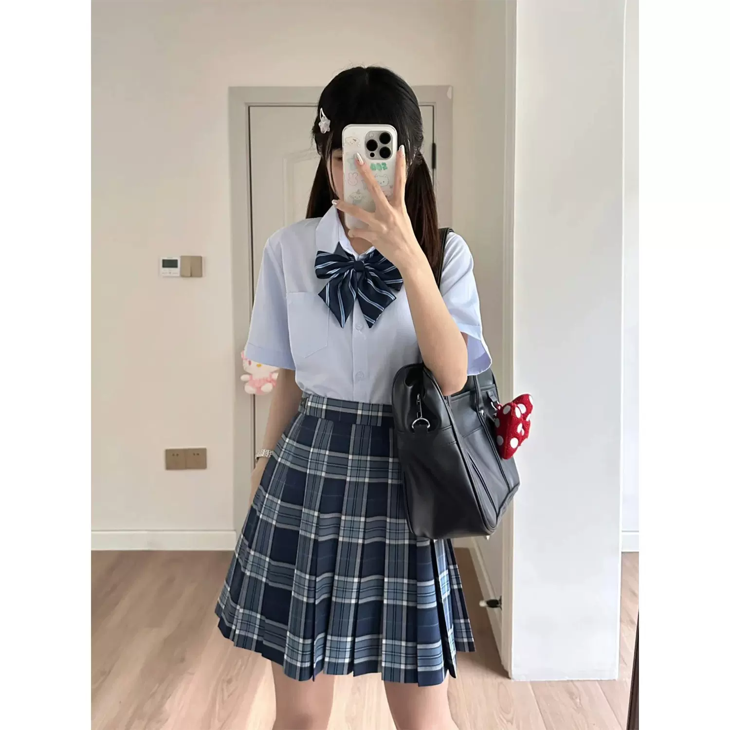 小田&绫/百褶裙女jk校供感制服格裙短裙日常半身裙格子裙学生