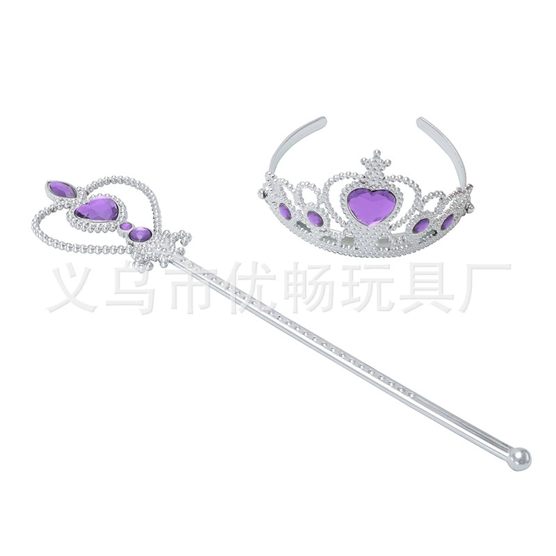 Children's necklace and bracelet, chain, magic wand, decorations, jewelry, small princess costume, accessory, “Frozen”