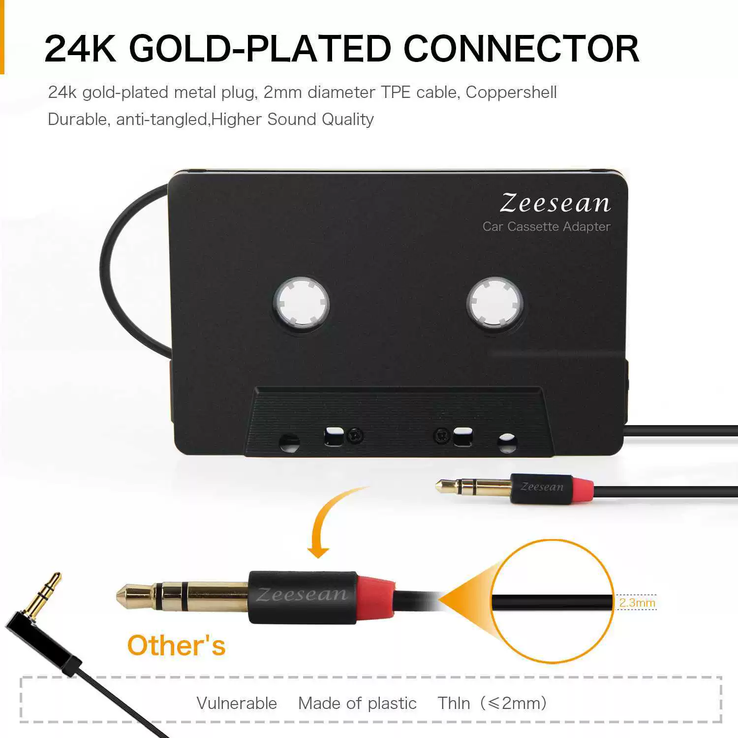 Двойная четырехканая магнитная кассета автомобильная магнитная лента преобразователь Кассета преобразователь 3,5 стерео магнитная лента