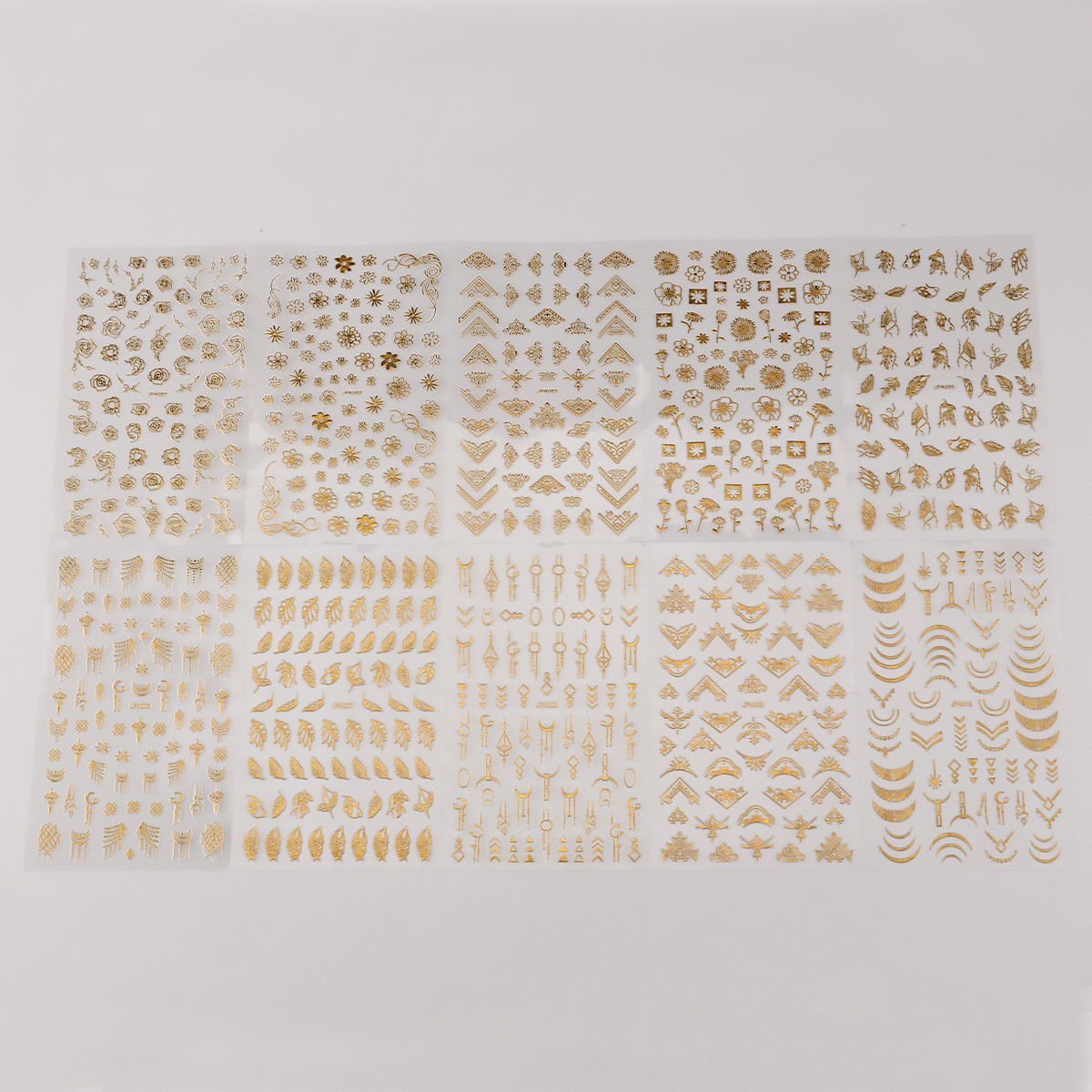 G42 골드 네일아트 스티커 1세트(10매)