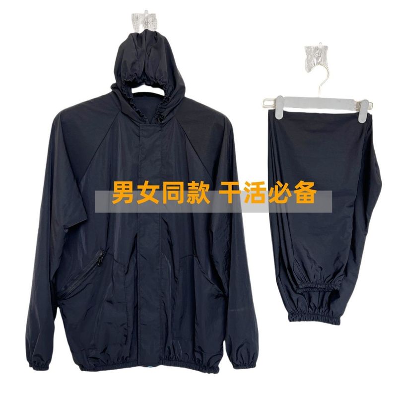 夏季薄款防尘服打磨喷漆防灰尘防泼水防岩棉纤维专用分体连帽套装|undefined