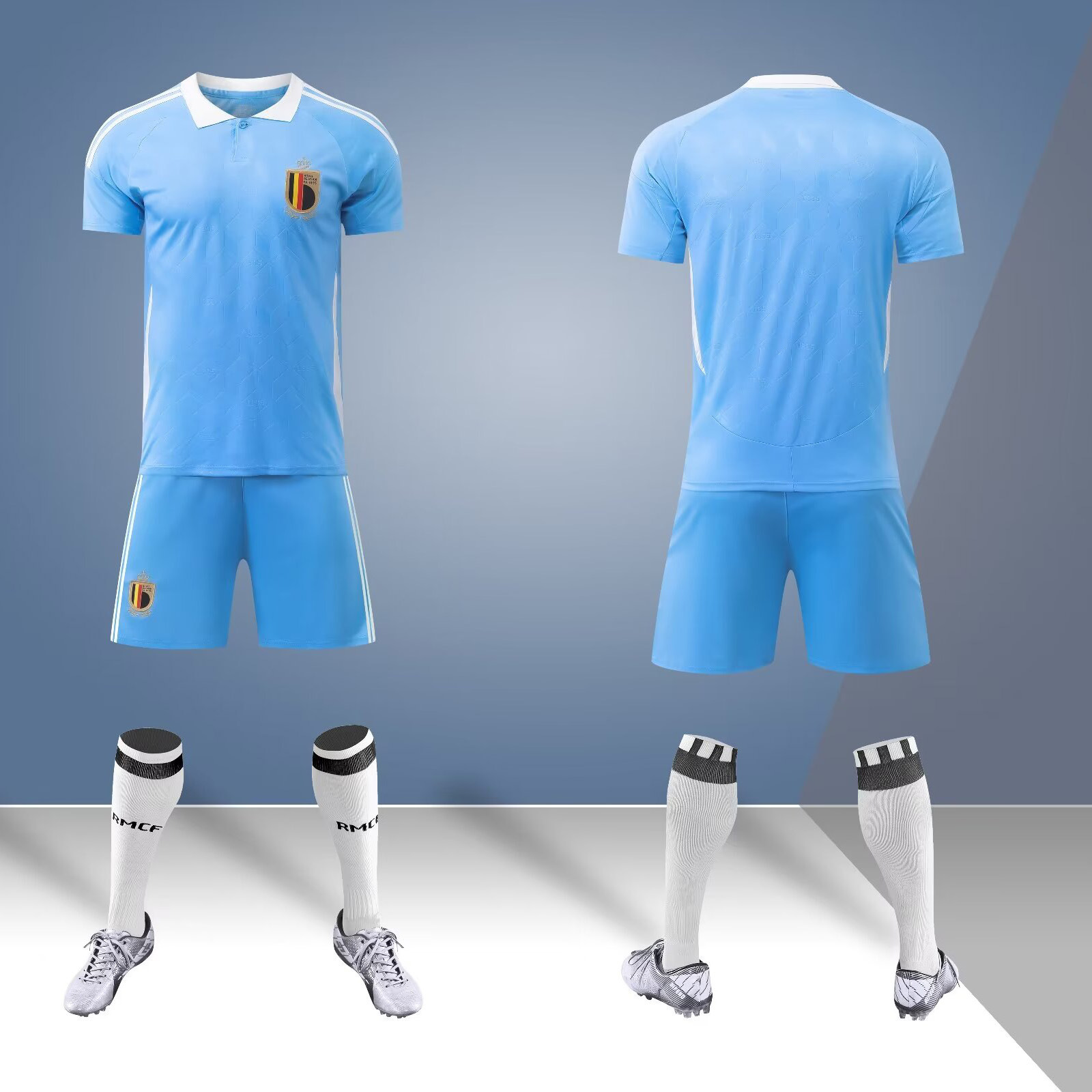 2425 juego de ropa de fútbol para adultos y niños Copa del Mundo Club de secado rápido para hombres y mujeres equipos de impresión de entrenamiento