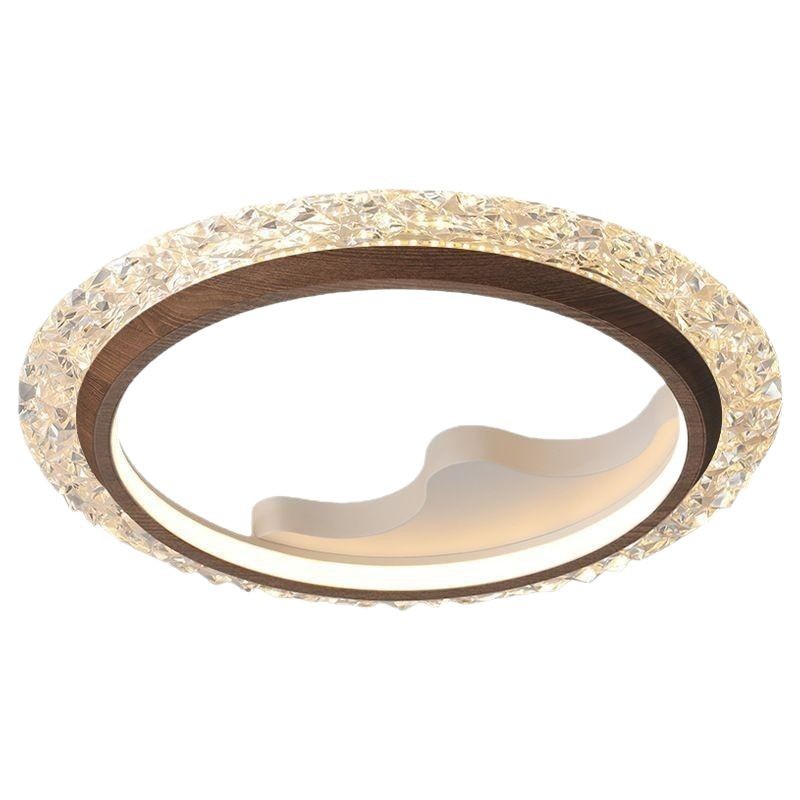 Lámpara de dormitorio nueva luz de techo de viento medieval silencioso diseñador de personalidad creativo de luces de habitación de madera de nuez