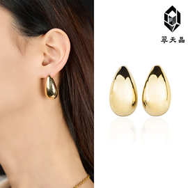翠天晶「特」925银 法式时尚素款瓜子扣耳钉时尚 高端系列小红书