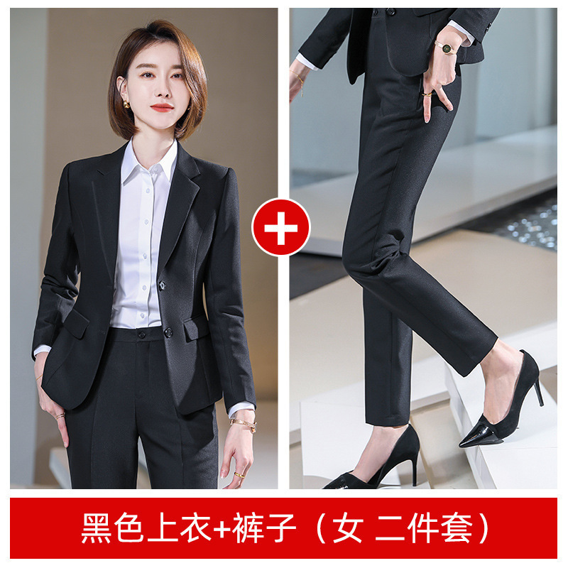 블랙 재킷 바지 (여자 투피스)