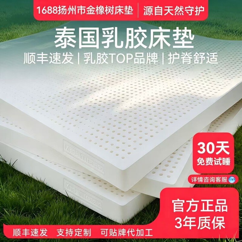Latex Mattress Topper, Originally from Thailand, for Home Use in the Bedroom, Made from Natural Rubber, Original Soft Pad for Adults and Children, Spine-Protecting Mattress Latex Mattress Topper, Originally from Thailand, for Home Use in the Bedroom, Made from Natural Rubber, Original Soft Pad for Adults and Children, Spine-Protecting Mattress
