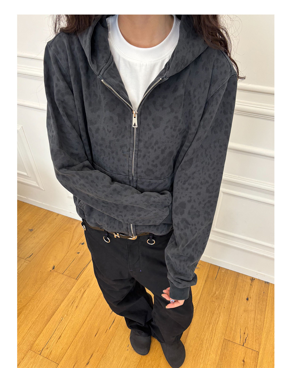 MADEEXTREME Leopard Camo Zip-Up Hoodie