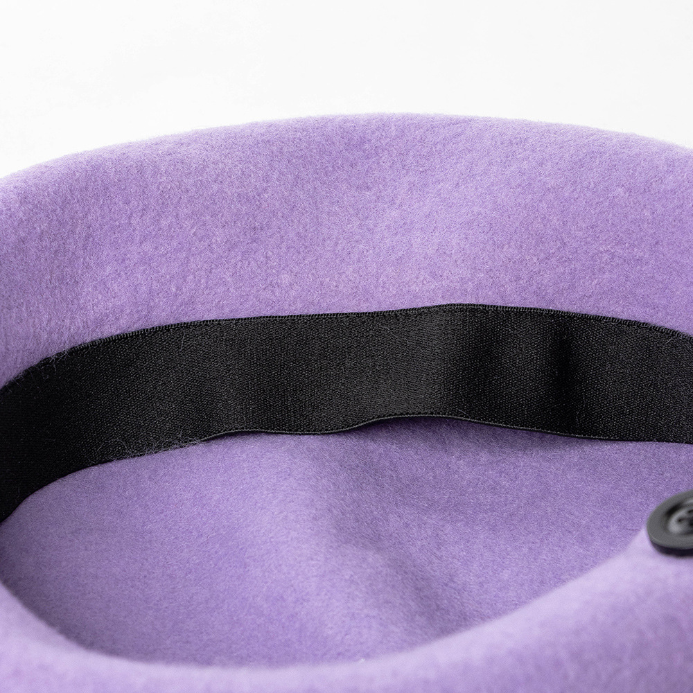 Autumn and winter fashion casual warm button decoration plus large elastic sweatband wool beret painter trendy hat_viptrois.com