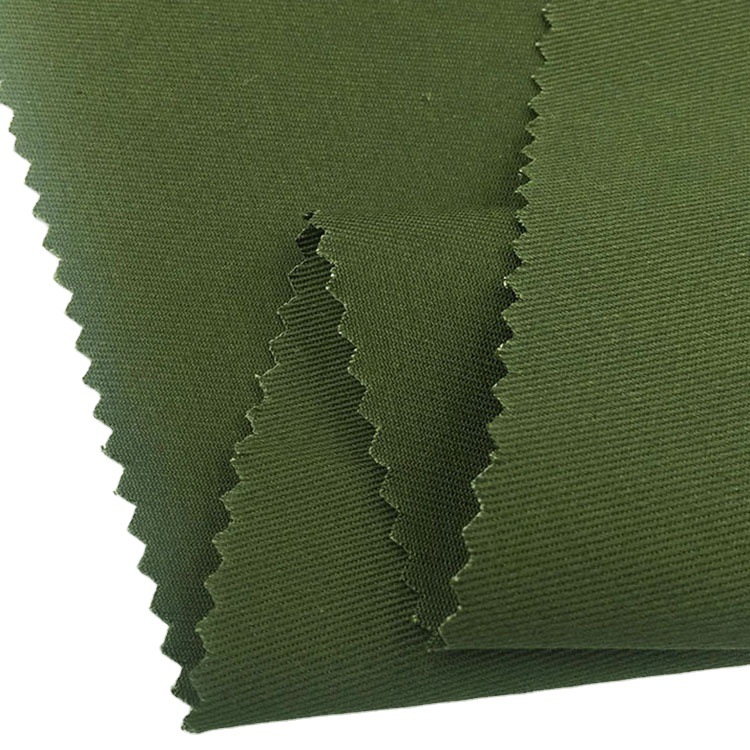 Fabricante orgánico al por mayor 100% algodón tela de twill color sólido ropa teñida