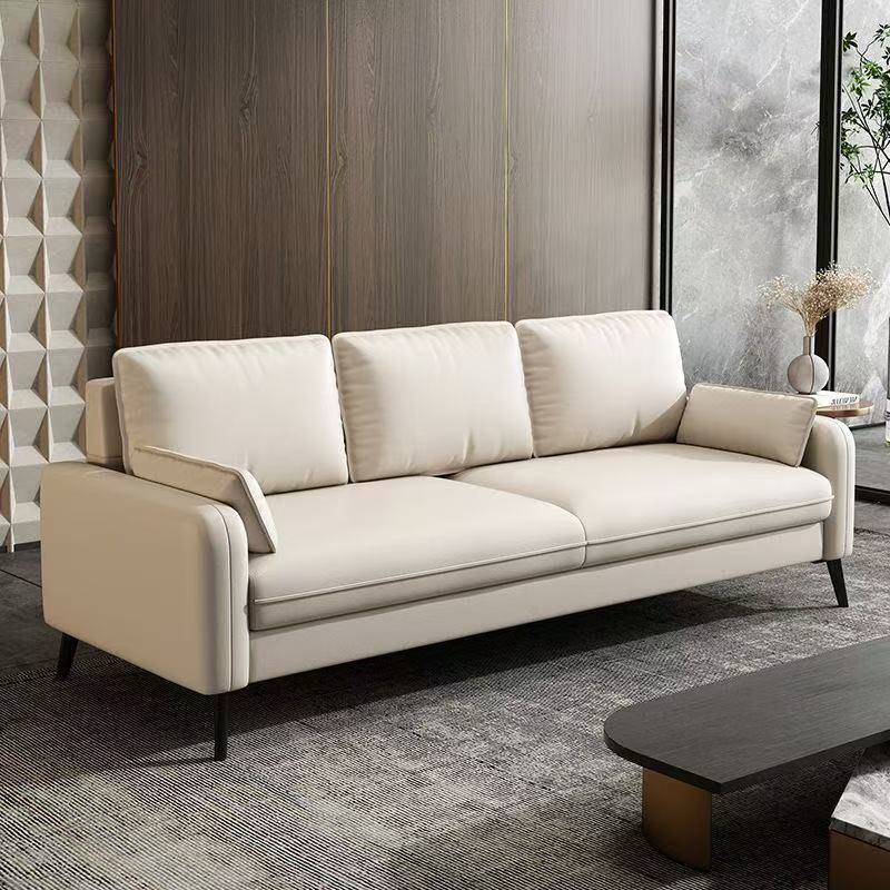 Office Technology Cloth Sofa Small Apartment Rental Double Apartment Living Room Clothing Store Business Leather Art Small Sofa
