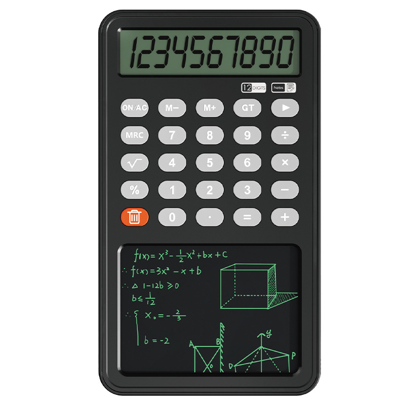 Calculadora de escritura a mano regalo de negocios Oficina portátil LCD tablero de escritura a mano Pantalla de 12 dígitos Calculadora de oficina financiera
