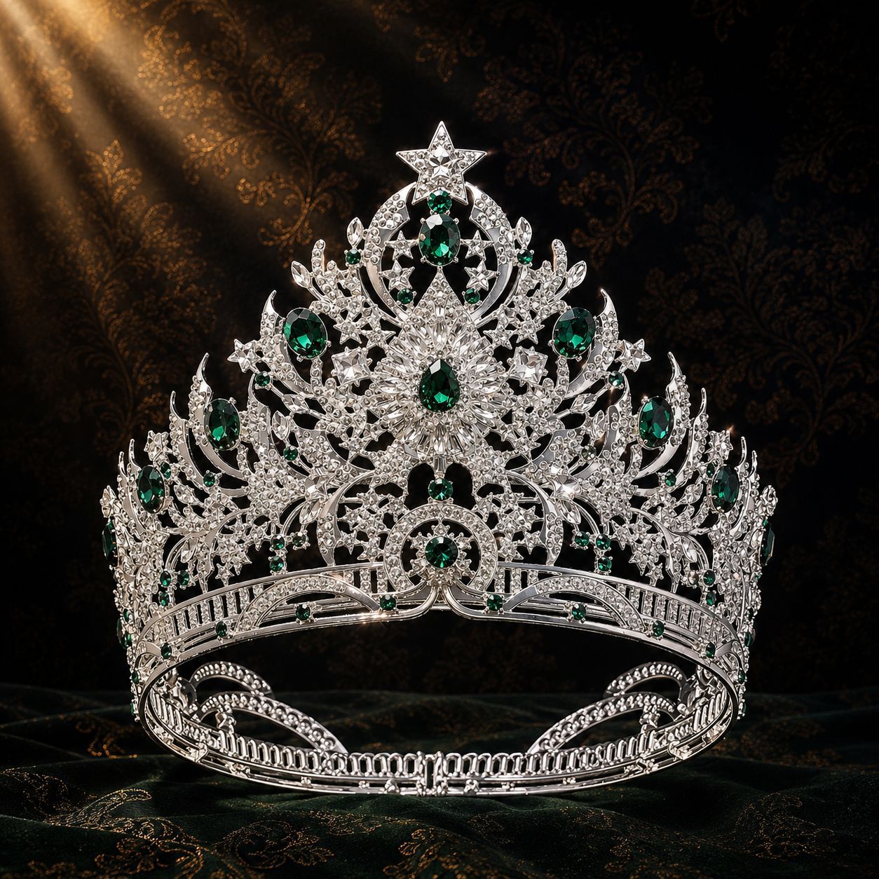 2026 nueva fábrica transfronteriza venta directa europea y americana elegante temperamento concurso de belleza boda corona corona corona de etapa de novia