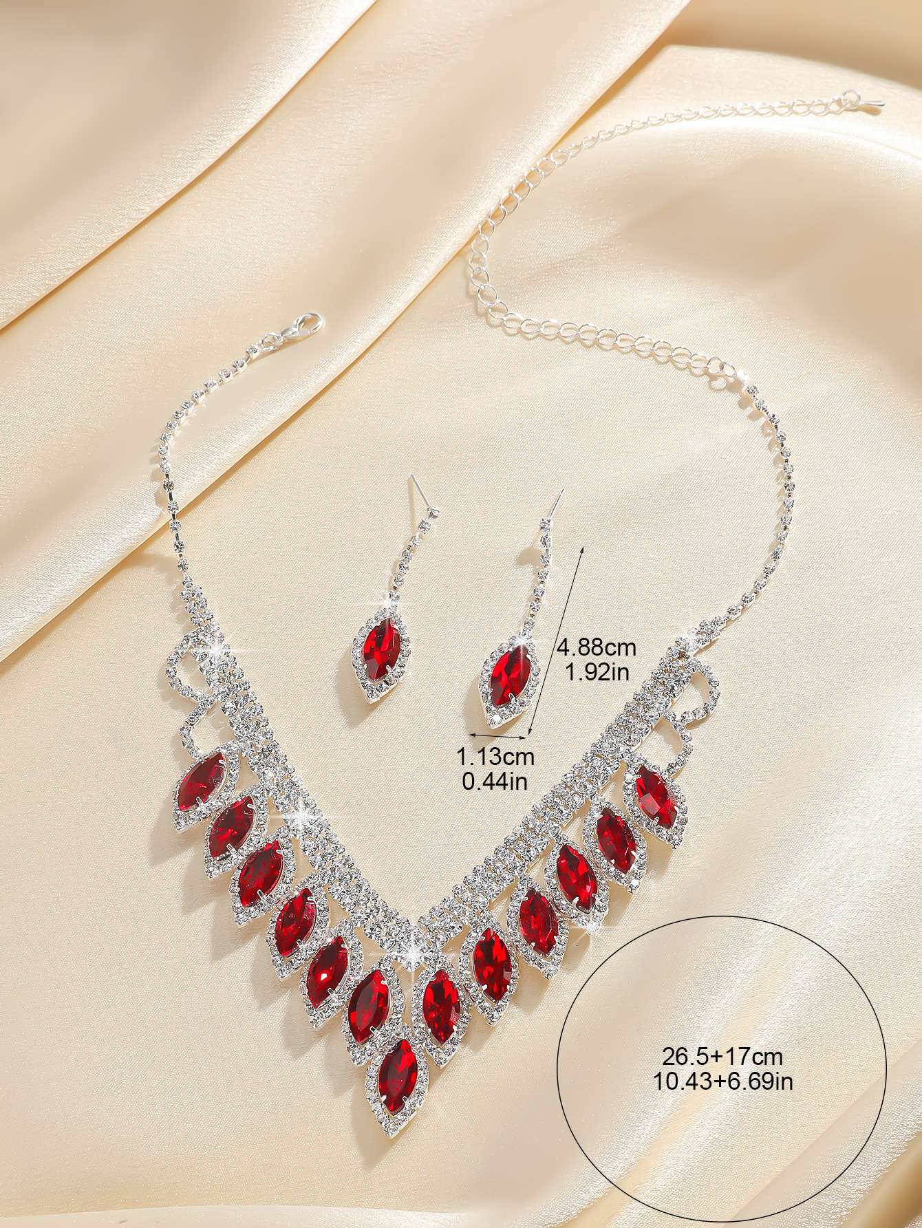 bride necklace set earring jewelry set banquet dress set necklace fashionable all match exquisite jewelry_voghion.com