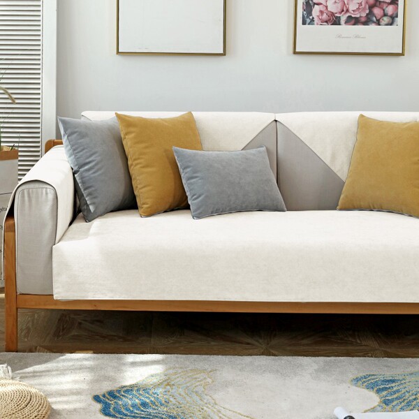 Solid color summer waterproof universal non-slip sofa all-season