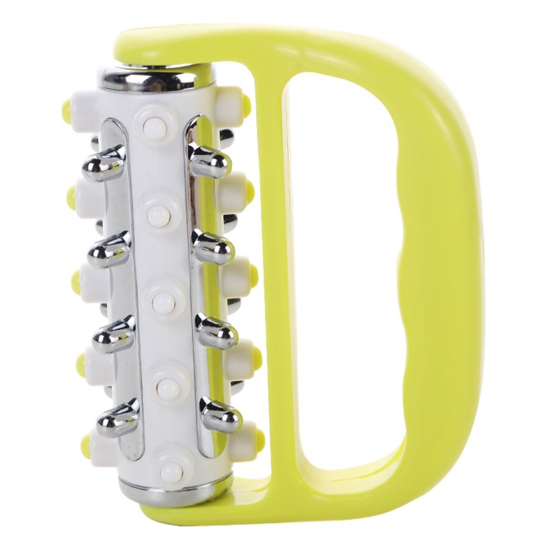 Masajeador de rodillos de 5 filas de plástico doblado a mano, herramienta de alivio