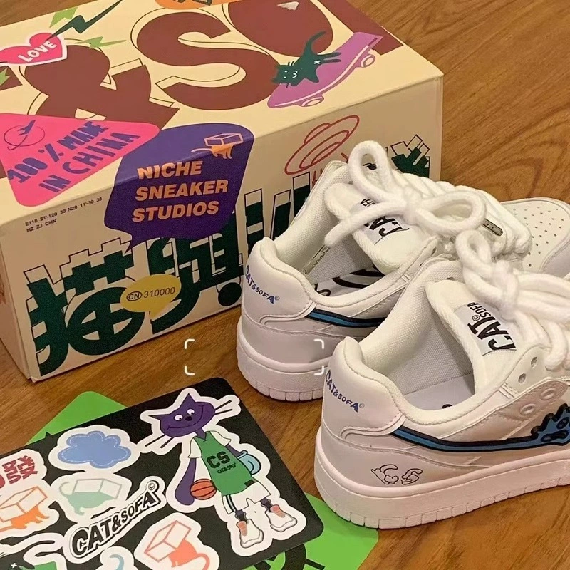 Студенческие маленькие белые туфли Женский гонконгский стиль