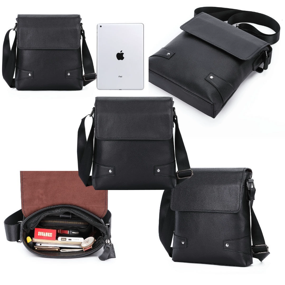 Leather one-shoulder bag, bag strap, laptop, genuine leather, Korean style, business version, wholesale