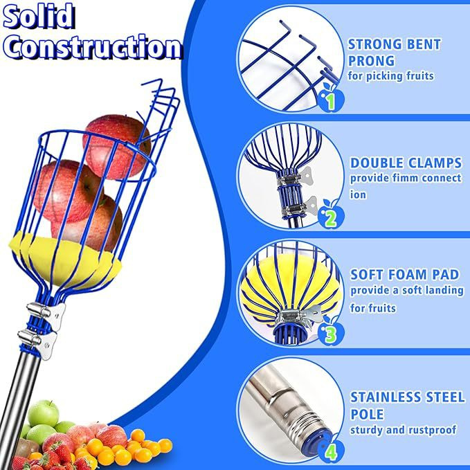 Multifuncional de alta altura recolector de frutas retráctil de alta altura recolector de frutas de ciruela de arroz y ciruela de fruta al por mayor