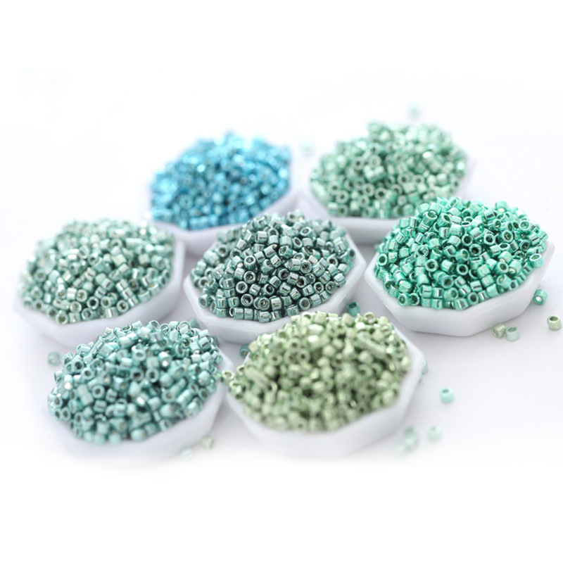 Japanese imported Miyuki vintage bead DB colored 1.6 metal texture handmade DIY bead stringing