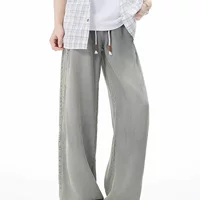 Летние тонкие джинсы брюки свободный крой oversize