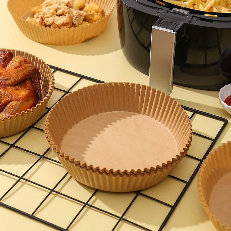 Air Fryer Paper Specific Silicone Oil Paper Baking Oil Paper Household Round Oil Absorbent Paper Non-Stick Paper Food Mat Paper Tray