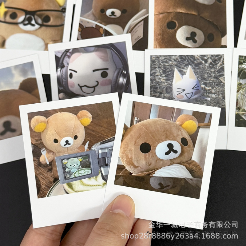 見栄えの良いインスタイルの漫画のクマのポラロイドカード DIY 絶妙なハンドブック装飾カードはがき手頃な価格|undefined