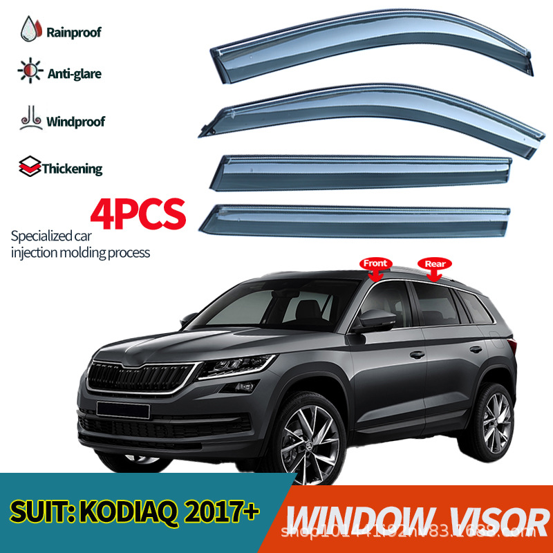 适用斯柯达柯迪亚克晴雨挡雨板Skoda Kodiaq 2017+ Window visors