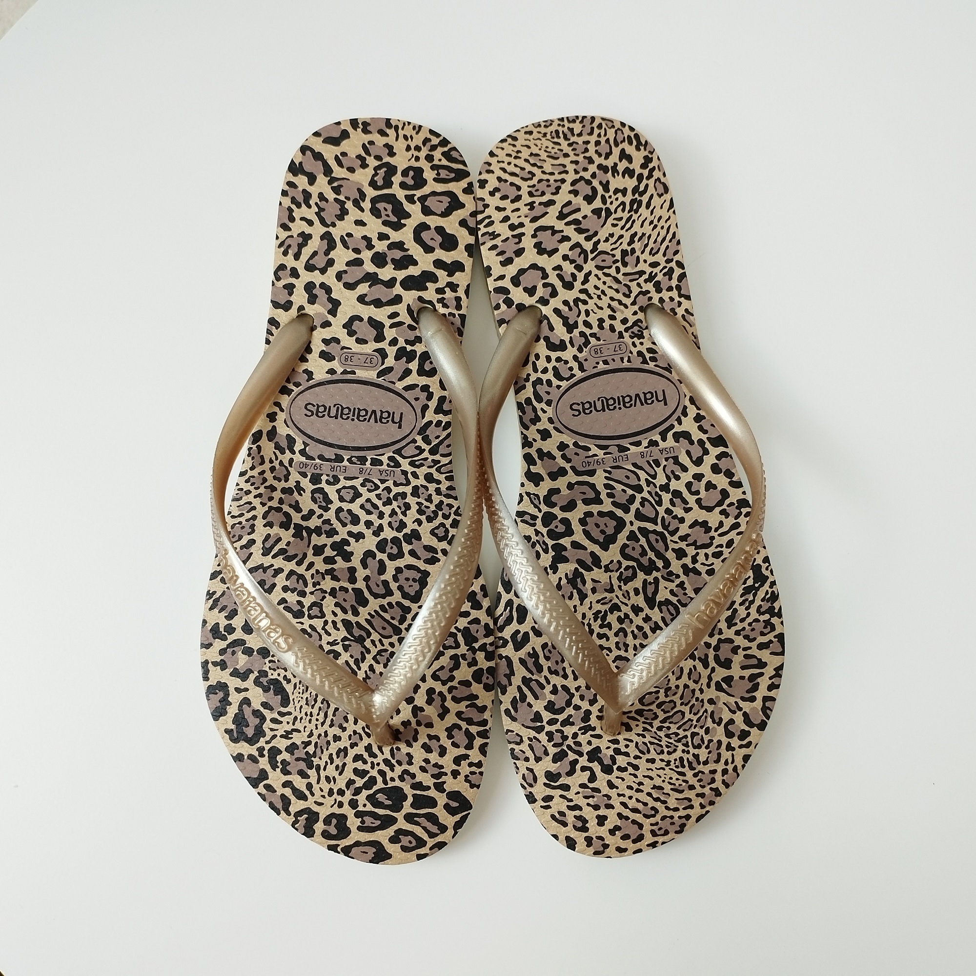 Havaianas Women's Leopard Print Flip-flops For Beach And Summer_voghion.com