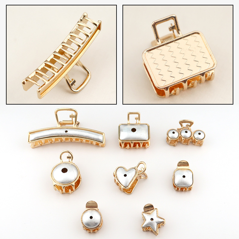 新しい宋錦ヘアピン両面カバー生地象嵌ベースグリッパー DIY ジュエリーメタルアクセサリー在庫卸売|undefined