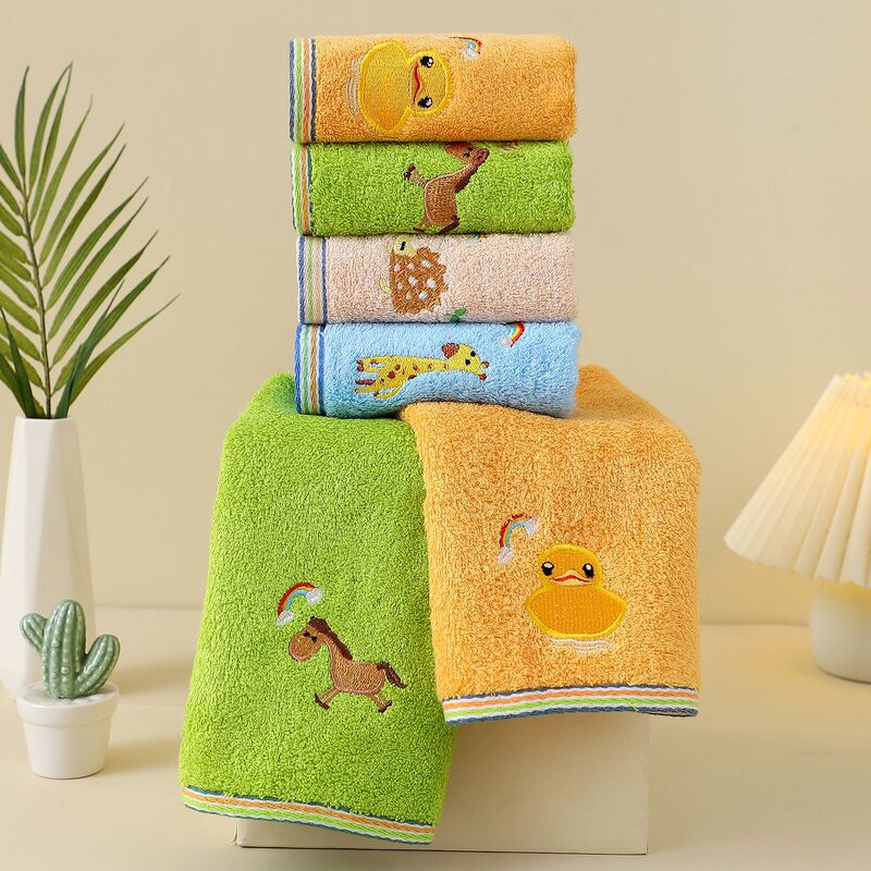 Strict selection of bamboo fiber children's towel 25*50cm soft absorbent baby wipe saliva small towel children wash face