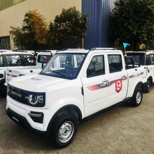 客貨兩用家用電動四輪大功率新能源雙排貨車 油電兩用成卡車