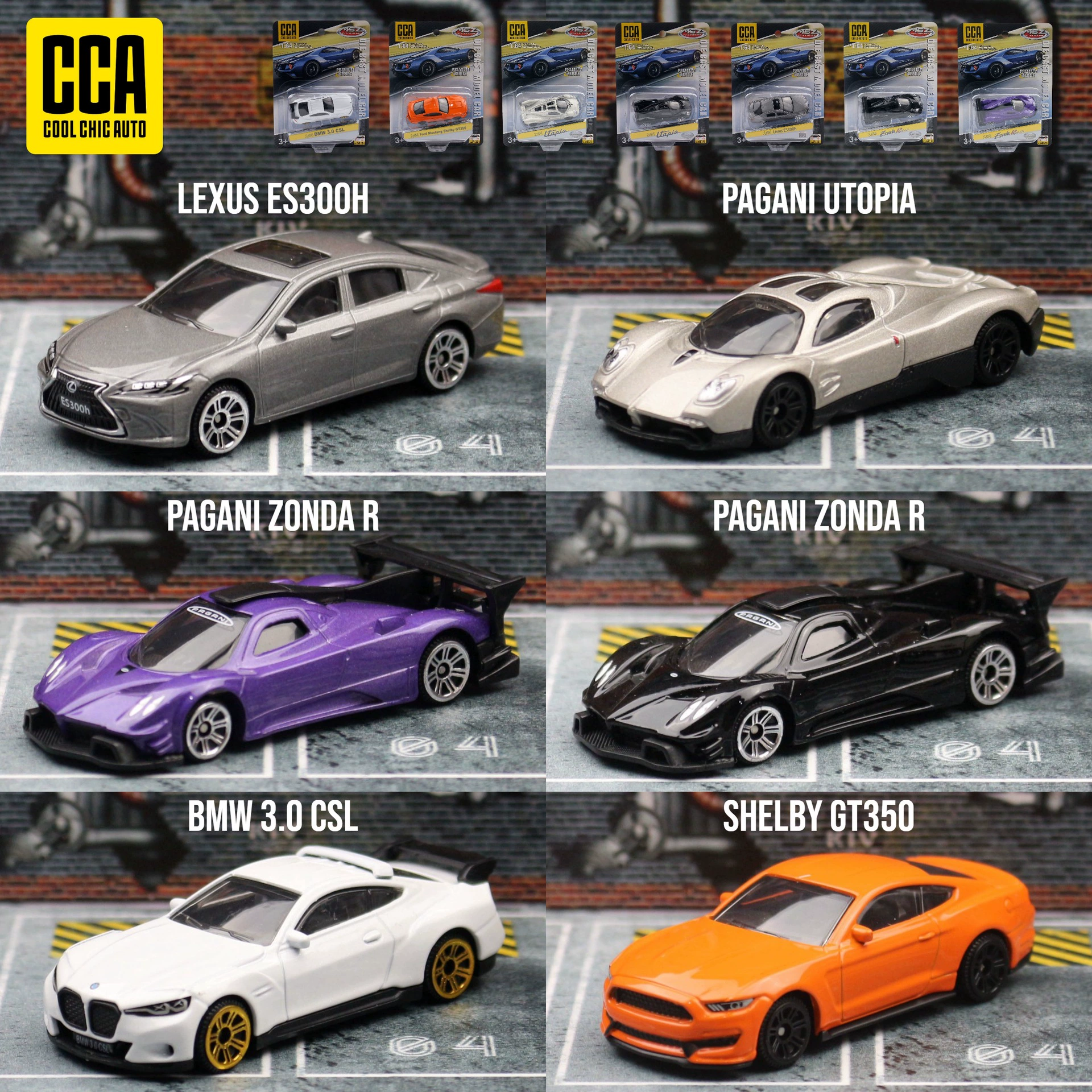 Цветная модель игрушечного автомобиля CCA 1/64 Lexus BMW Pagani Shelby AE86 из сплава, спортивный автомобиль, лифт-станция