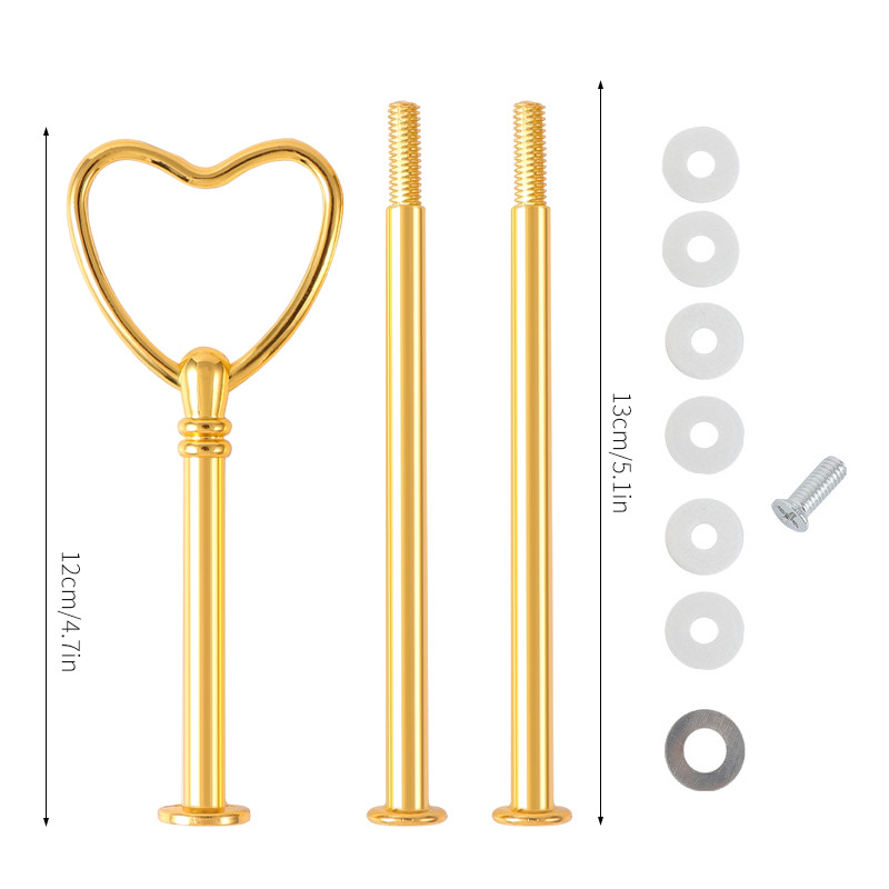 Nueva multi-capa de la Corona amor Ruyi placa estante europeo cumpleaños fiesta tarde té postre pastel placa cadena rack varilla