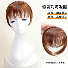 偽の頭のカーテンは前髪のシミュレーションのかつらのカチューシャの一体の前髪のカチューシャの偽の海の前髪のカチューシャの前髪を残します。