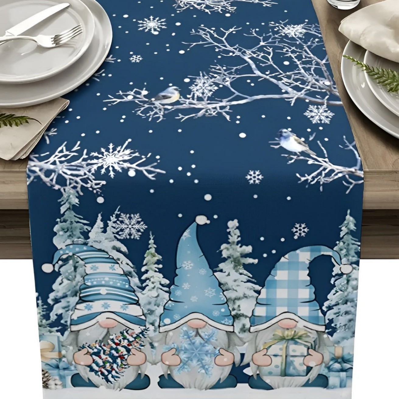 Amazon nueva bandera de mesa de Santa Claus blanca mesa de té de Navidad sala de estar dormitorio mesa de decoración de fondo