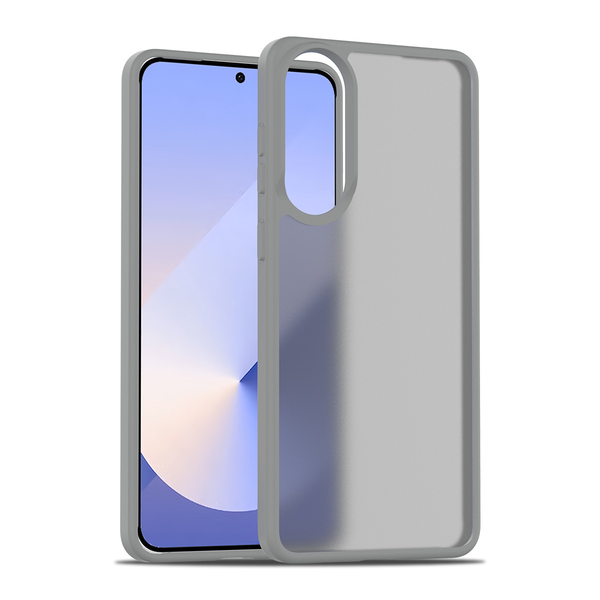 Adecuado para Samsung S25 Edge Sensación de piel esmerilada Silver Shield funda para teléfono móvil 2.0 gruesa y agradable para la piel funda protectora para teléfono móvil fábrica