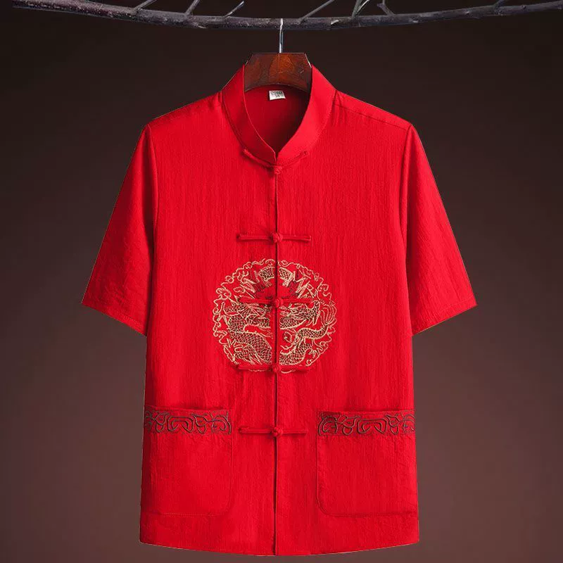 2022 Новый стиль хлопка и льна с короткими рукавами