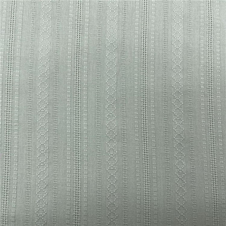 Nuevo diseño textil de rayas 100% algodón jacquard tela de mujer