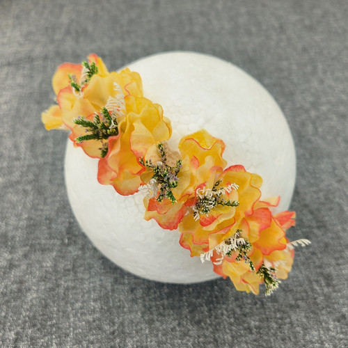 Baby photography headwear ribbon ombre silk flower design, newborn full moon hundred days birthday baby head flower photo studio