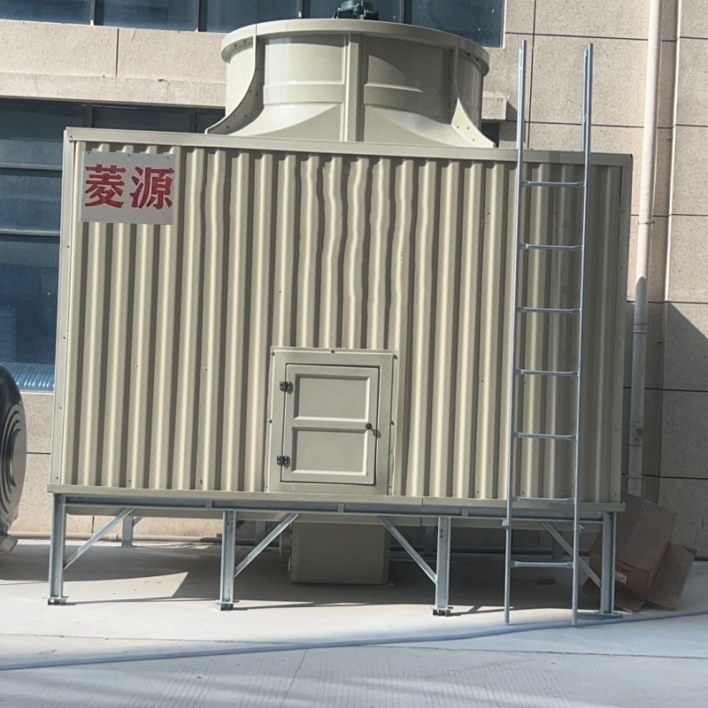 供应低噪音工业型方形横流式冷却塔100T冷却水塔注塑制冷行业应用